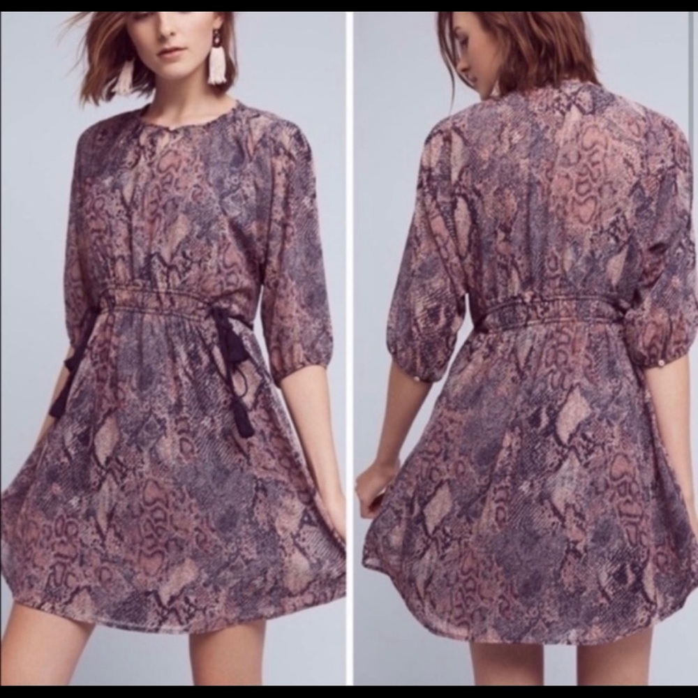 Anthropologie snake dress size xs